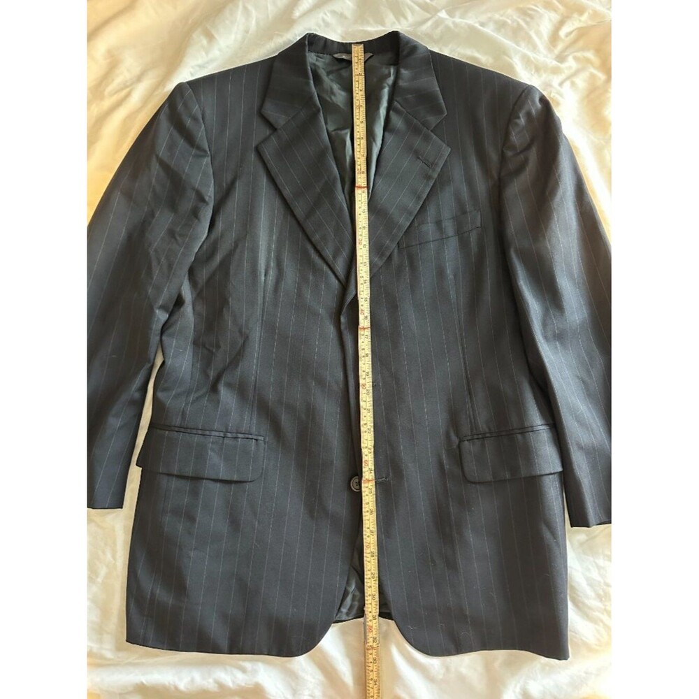 Brooks Brothers Black Pinstripe Wool Blazer 42R Made in USA Classic Tailored - Picture 8 of 9